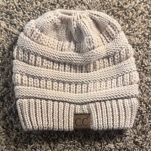 C.C Beige Knit Hat